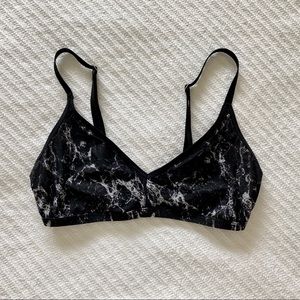 Negative Underwear Silky Non-Wire Bra Black Marble